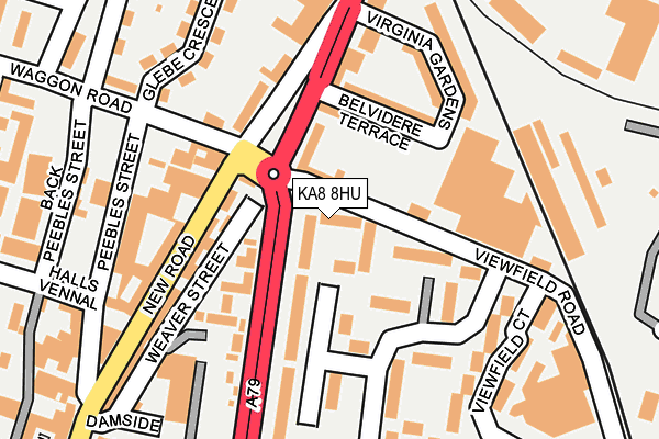 KA8 8HU map - OS OpenMap – Local (Ordnance Survey)