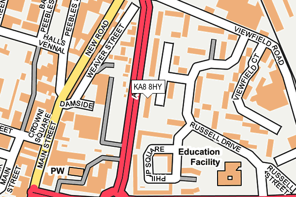 KA8 8HY map - OS OpenMap – Local (Ordnance Survey)