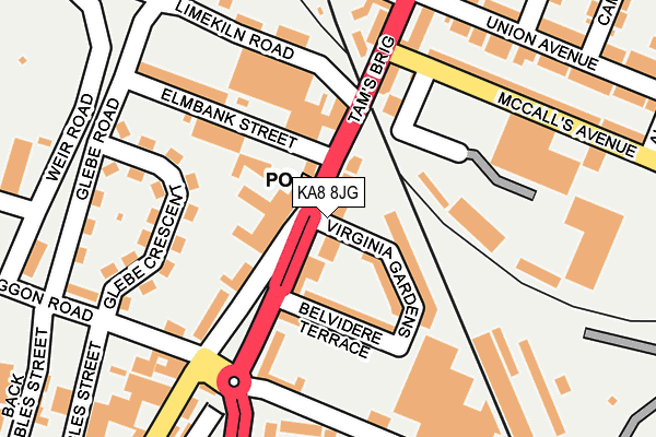 KA8 8JG map - OS OpenMap – Local (Ordnance Survey)
