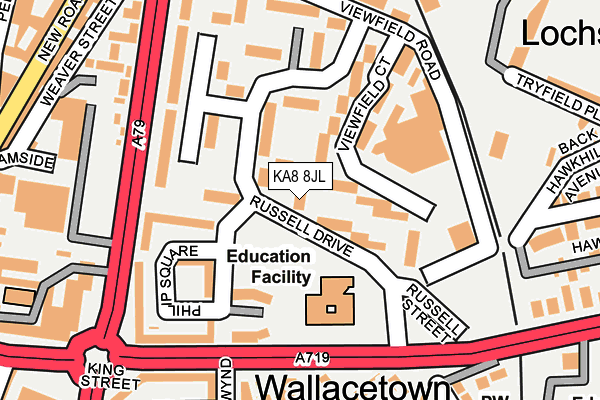 KA8 8JL map - OS OpenMap – Local (Ordnance Survey)