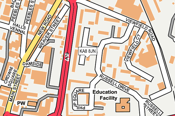 KA8 8JN map - OS OpenMap – Local (Ordnance Survey)