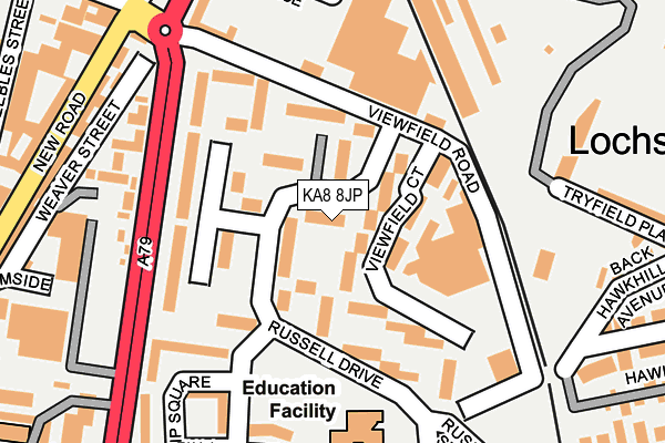 KA8 8JP map - OS OpenMap – Local (Ordnance Survey)