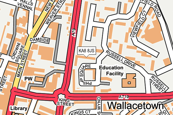 KA8 8JS map - OS OpenMap – Local (Ordnance Survey)