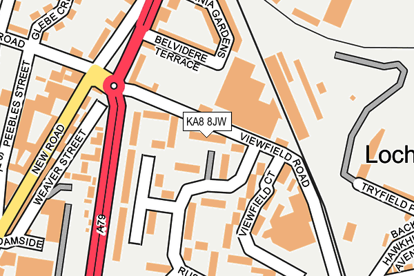 KA8 8JW map - OS OpenMap – Local (Ordnance Survey)