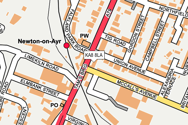 KA8 8LA map - OS OpenMap – Local (Ordnance Survey)
