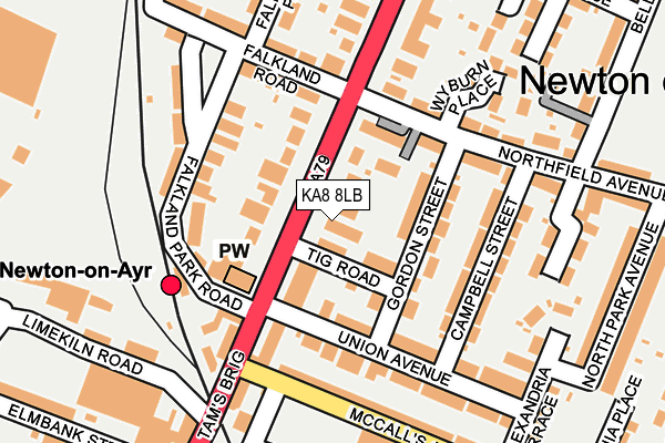 KA8 8LB map - OS OpenMap – Local (Ordnance Survey)