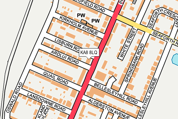 KA8 8LQ map - OS OpenMap – Local (Ordnance Survey)