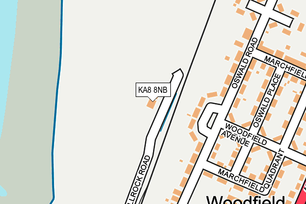 KA8 8NB map - OS OpenMap – Local (Ordnance Survey)