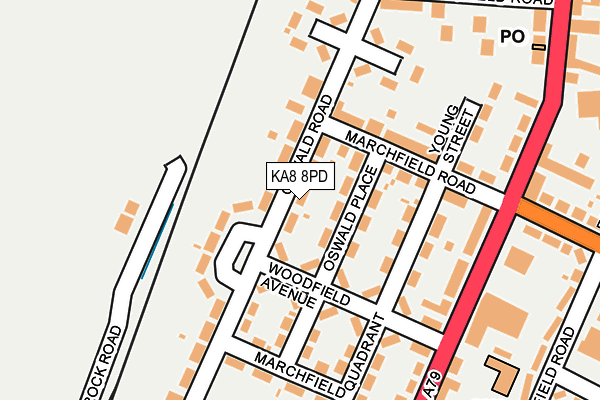 KA8 8PD map - OS OpenMap – Local (Ordnance Survey)