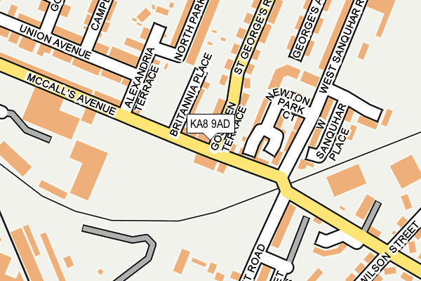 KA8 9AD map - OS OpenMap – Local (Ordnance Survey)