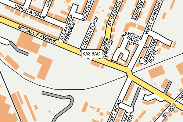 KA8 9AG map - OS OpenMap – Local (Ordnance Survey)