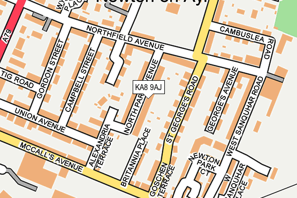 KA8 9AJ map - OS OpenMap – Local (Ordnance Survey)