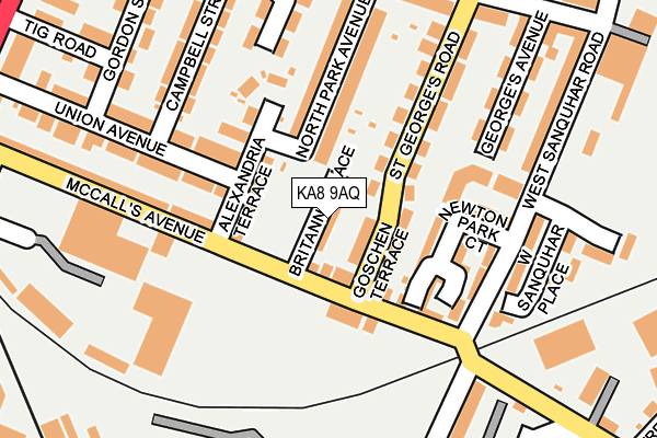 KA8 9AQ map - OS OpenMap – Local (Ordnance Survey)