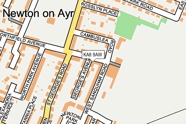 KA8 9AW map - OS OpenMap – Local (Ordnance Survey)