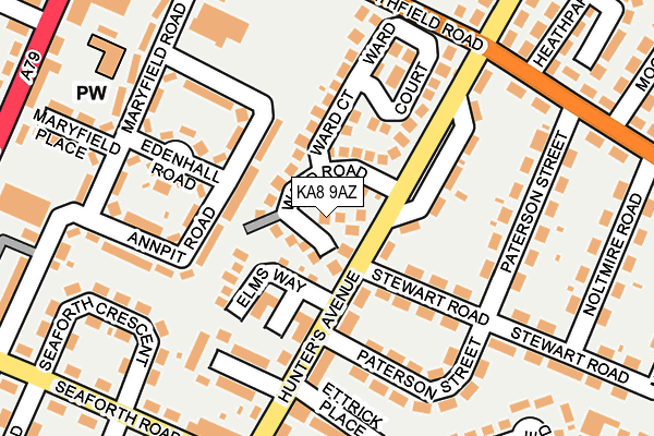 KA8 9AZ map - OS OpenMap – Local (Ordnance Survey)