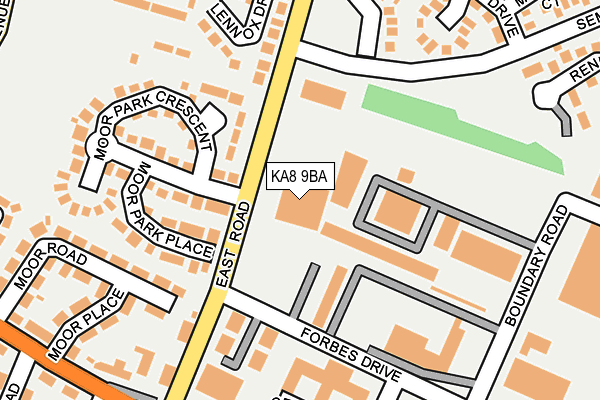 KA8 9BA map - OS OpenMap – Local (Ordnance Survey)