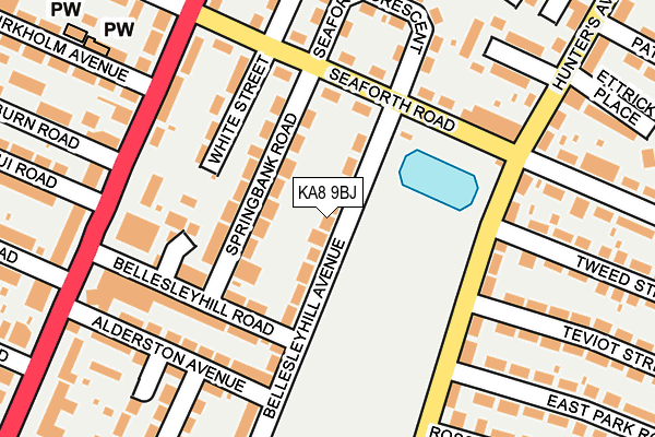 KA8 9BJ map - OS OpenMap – Local (Ordnance Survey)
