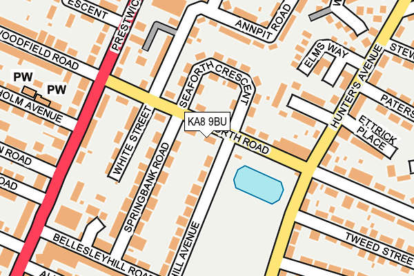 KA8 9BU map - OS OpenMap – Local (Ordnance Survey)