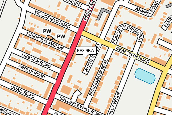 KA8 9BW map - OS OpenMap – Local (Ordnance Survey)