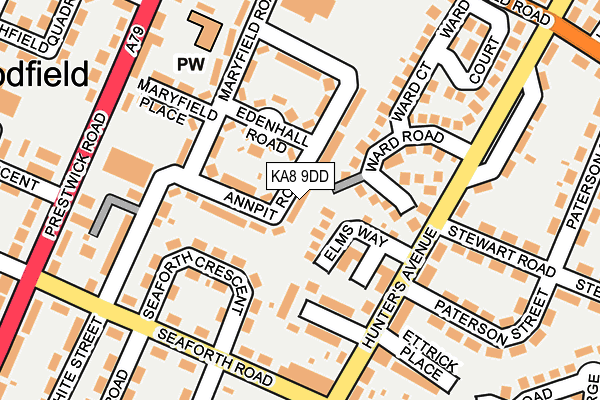 KA8 9DD map - OS OpenMap – Local (Ordnance Survey)