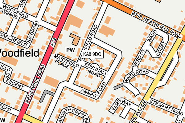 KA8 9DQ map - OS OpenMap – Local (Ordnance Survey)