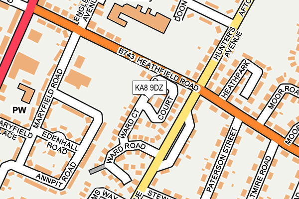 KA8 9DZ map - OS OpenMap – Local (Ordnance Survey)