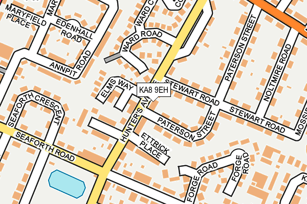 KA8 9EH map - OS OpenMap – Local (Ordnance Survey)