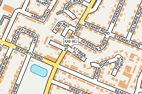 KA8 9EJ map - OS OpenMap – Local (Ordnance Survey)
