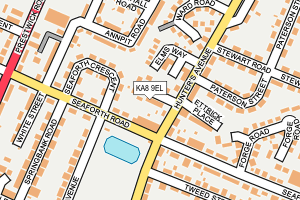 KA8 9EL map - OS OpenMap – Local (Ordnance Survey)