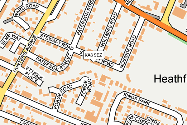 KA8 9EZ map - OS OpenMap – Local (Ordnance Survey)