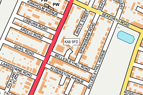 KA8 9FD map - OS OpenMap – Local (Ordnance Survey)