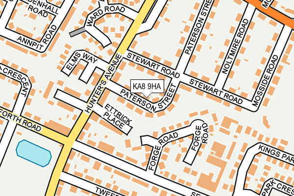 KA8 9HA map - OS OpenMap – Local (Ordnance Survey)