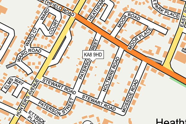 KA8 9HD map - OS OpenMap – Local (Ordnance Survey)