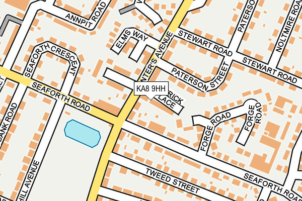 KA8 9HH map - OS OpenMap – Local (Ordnance Survey)