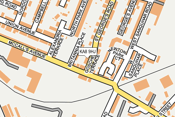 KA8 9HJ map - OS OpenMap – Local (Ordnance Survey)
