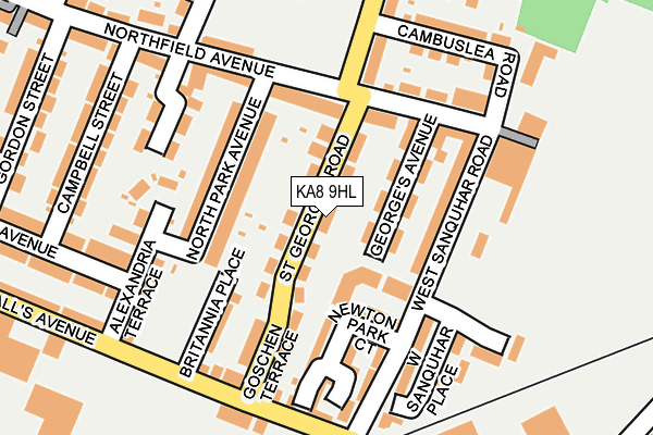 KA8 9HL map - OS OpenMap – Local (Ordnance Survey)