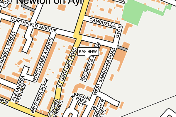 KA8 9HW map - OS OpenMap – Local (Ordnance Survey)