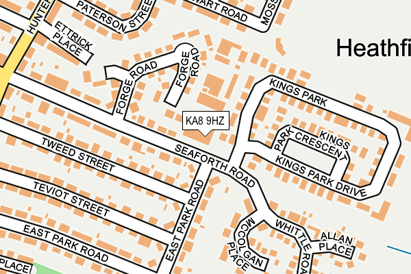 KA8 9HZ map - OS OpenMap – Local (Ordnance Survey)