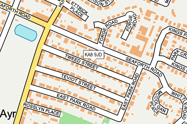 KA8 9JD map - OS OpenMap – Local (Ordnance Survey)