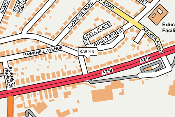 KA8 9JU map - OS OpenMap – Local (Ordnance Survey)