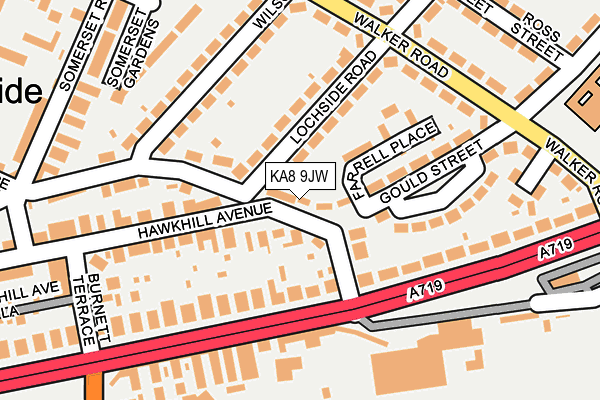KA8 9JW map - OS OpenMap – Local (Ordnance Survey)