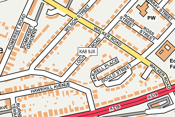 KA8 9JX map - OS OpenMap – Local (Ordnance Survey)