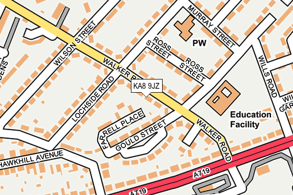 KA8 9JZ map - OS OpenMap – Local (Ordnance Survey)