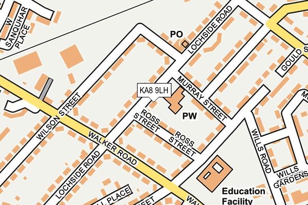 KA8 9LH map - OS OpenMap – Local (Ordnance Survey)