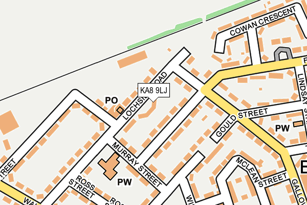 KA8 9LJ map - OS OpenMap – Local (Ordnance Survey)