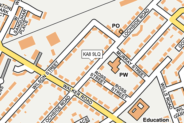 KA8 9LQ map - OS OpenMap – Local (Ordnance Survey)