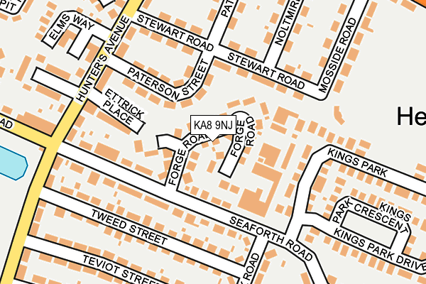 KA8 9NJ map - OS OpenMap – Local (Ordnance Survey)