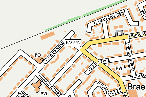 KA8 9PA map - OS OpenMap – Local (Ordnance Survey)