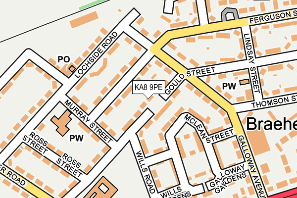 KA8 9PE map - OS OpenMap – Local (Ordnance Survey)