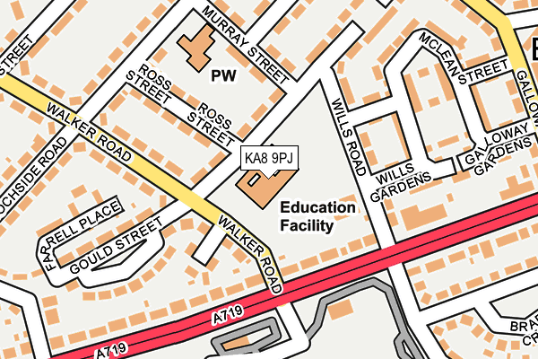 KA8 9PJ map - OS OpenMap – Local (Ordnance Survey)